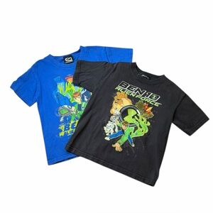 Ben 10 Alien Force 2009 Graphic Cartoon Network Blue Black T-Shirts Sz 6/7